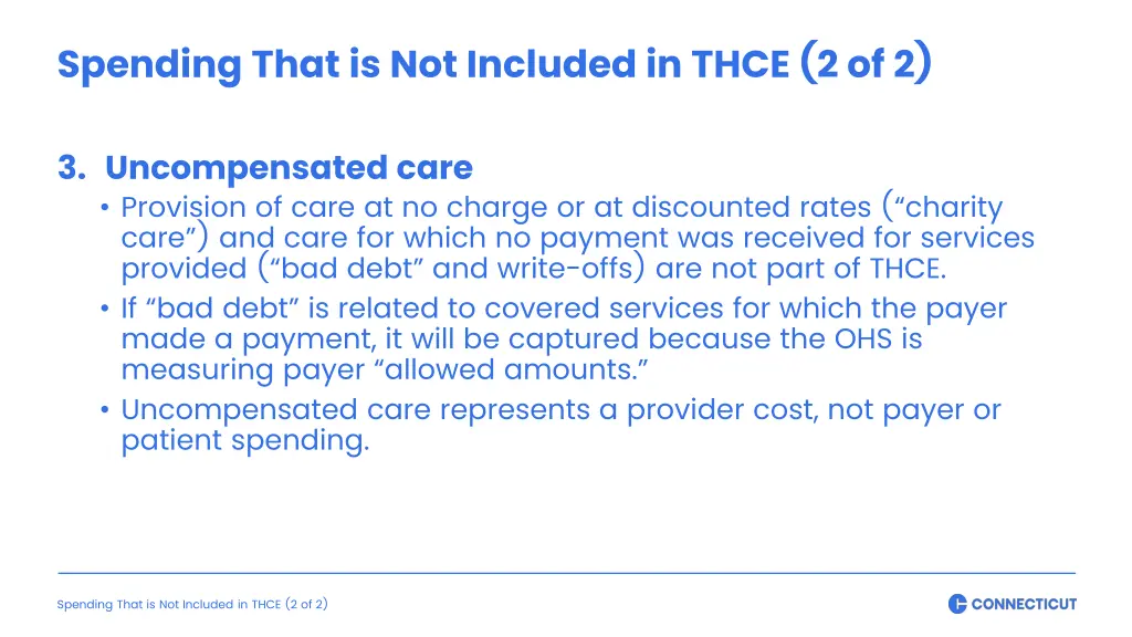 spending that is not included in thce 2 of 2