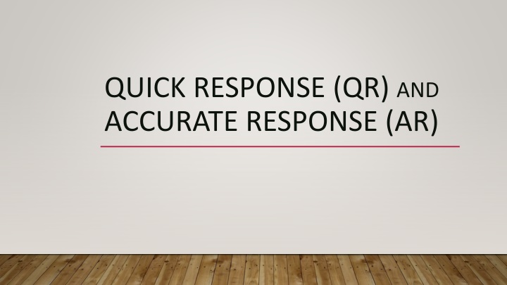 quick response qr and accurate response ar