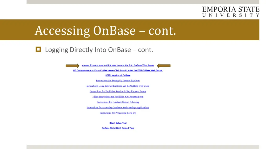 accessing onbase cont 3