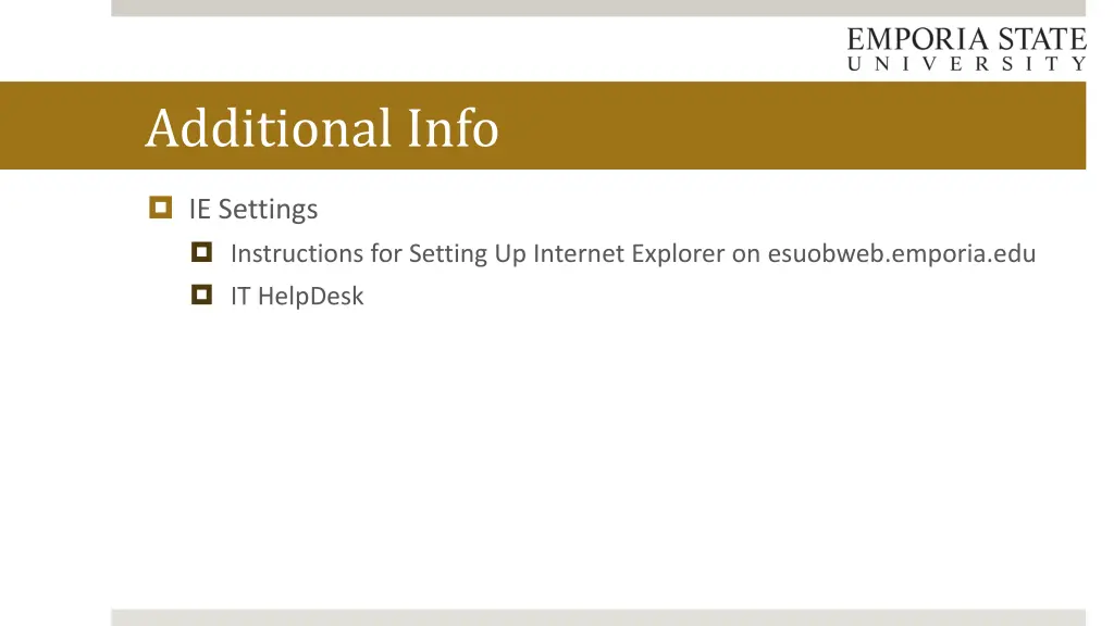additional info