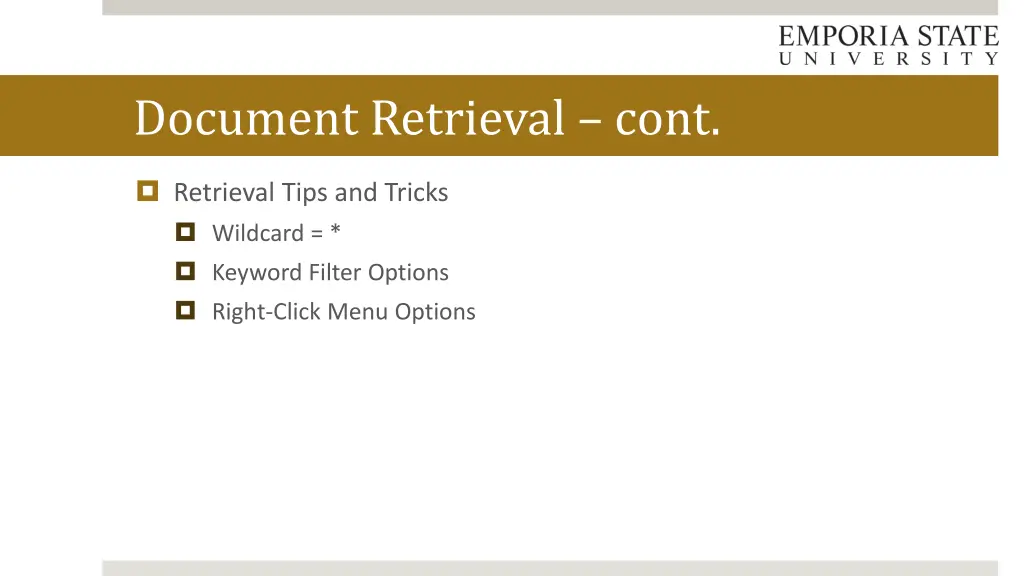document retrieval cont 2