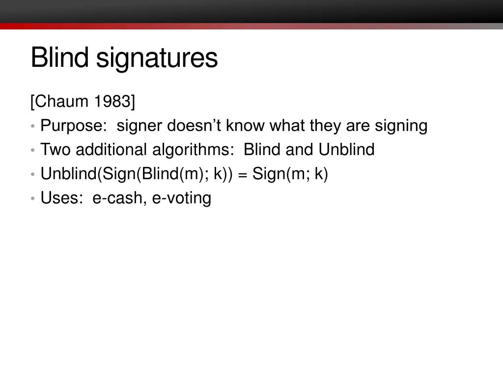 blind signatures