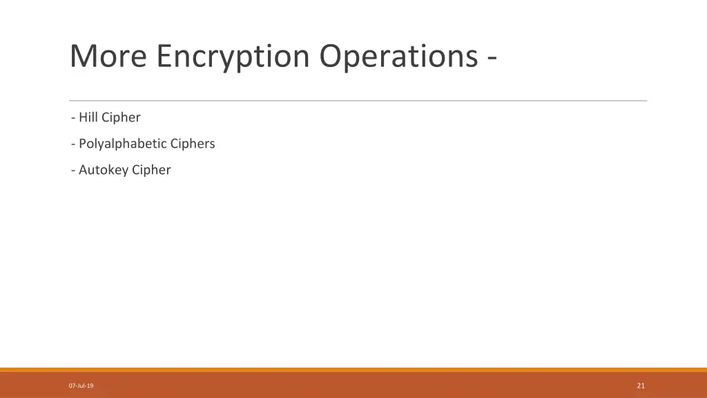 more encryption operations