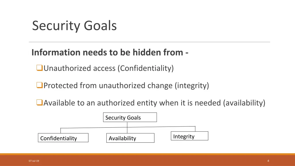security goals