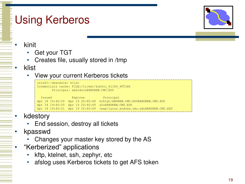 using kerberos