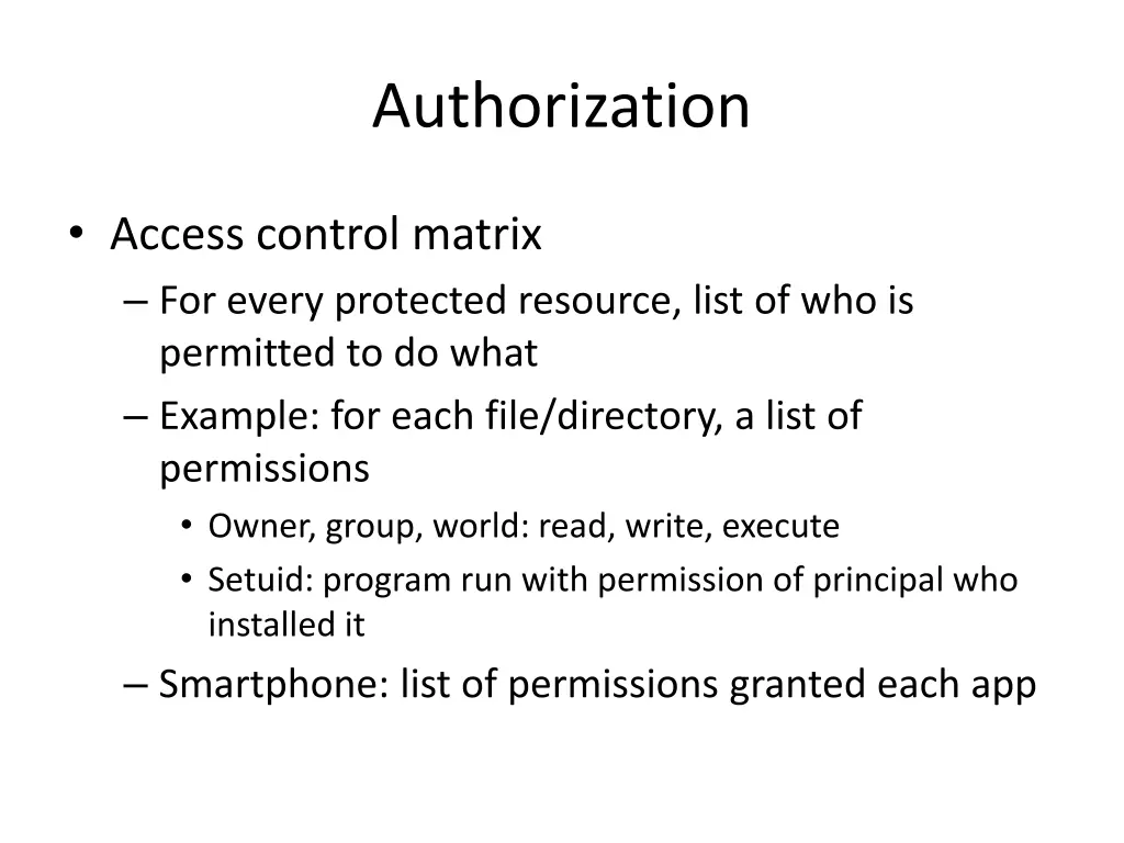 authorization