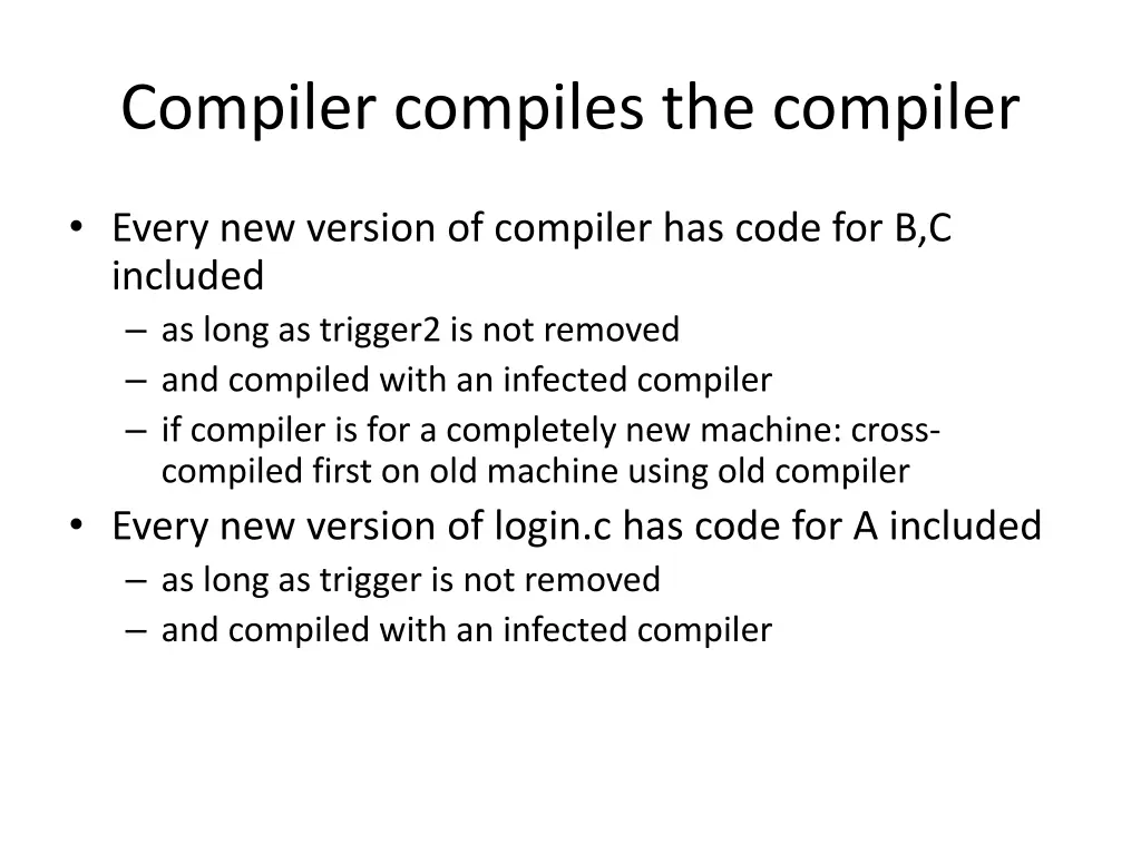 compiler compiles the compiler