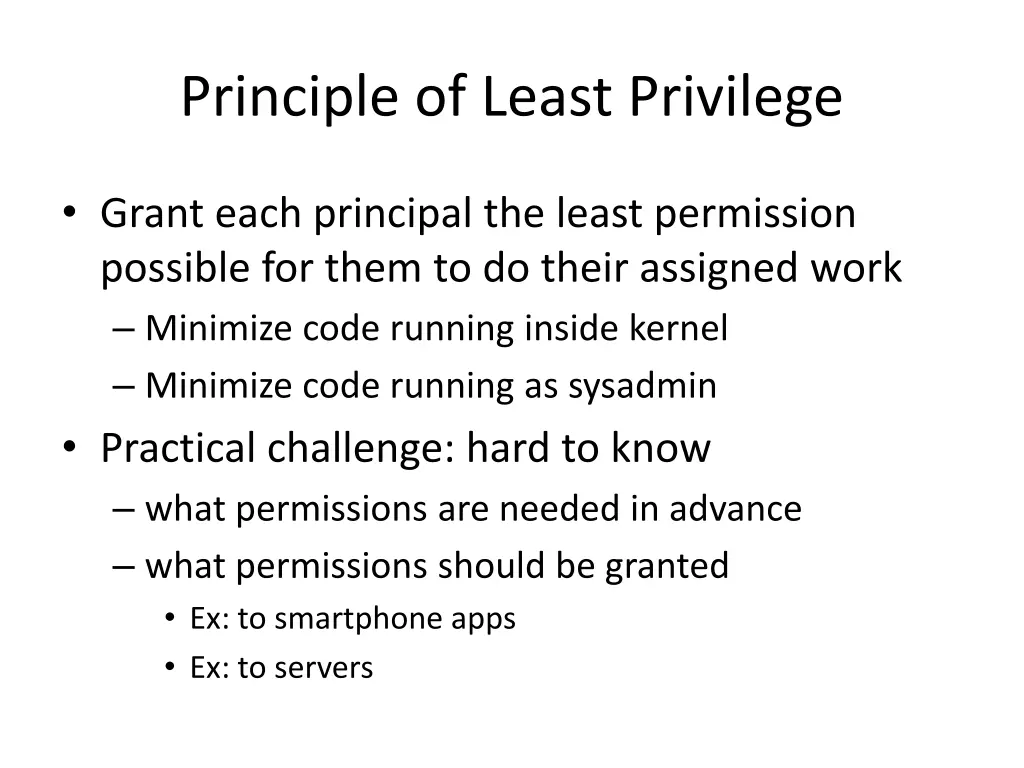 principle of least privilege