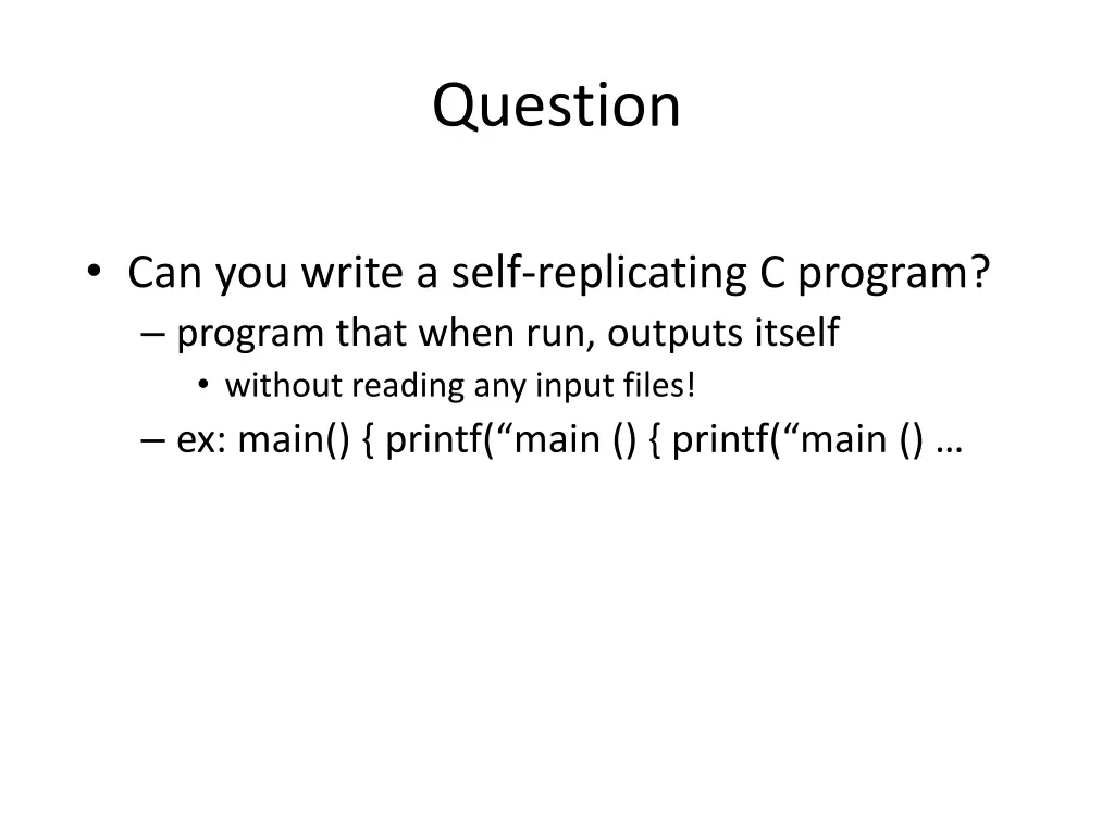 question