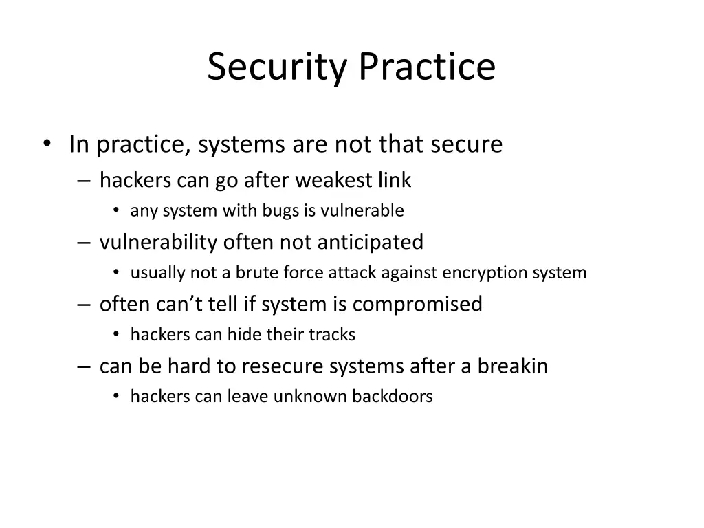 security practice