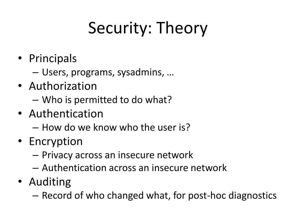 security theory
