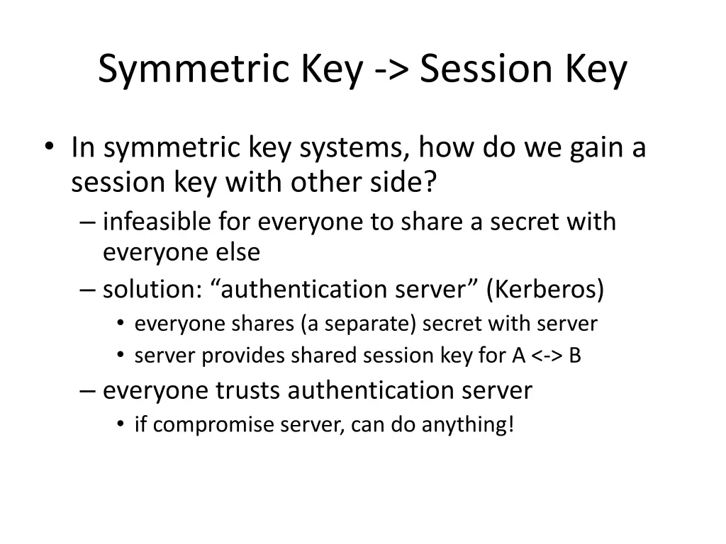 symmetric key session key