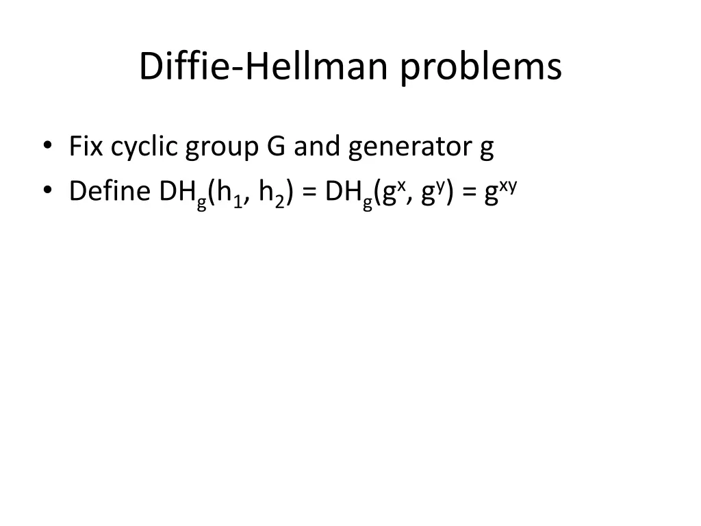 diffie hellman problems