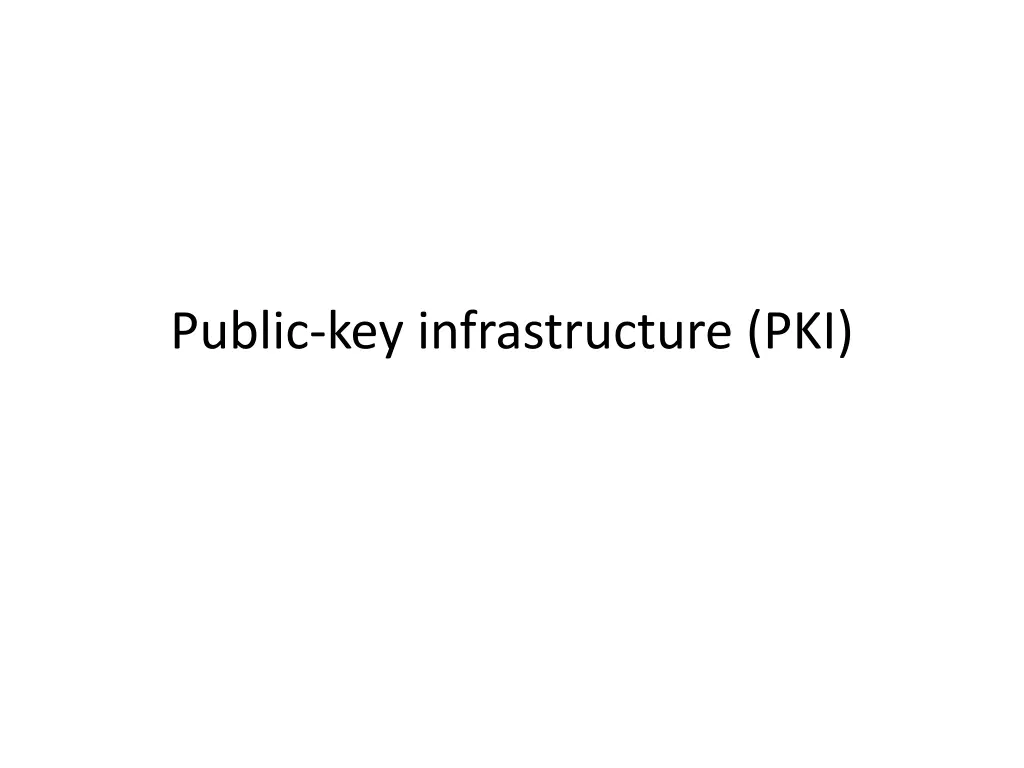 public key infrastructure pki