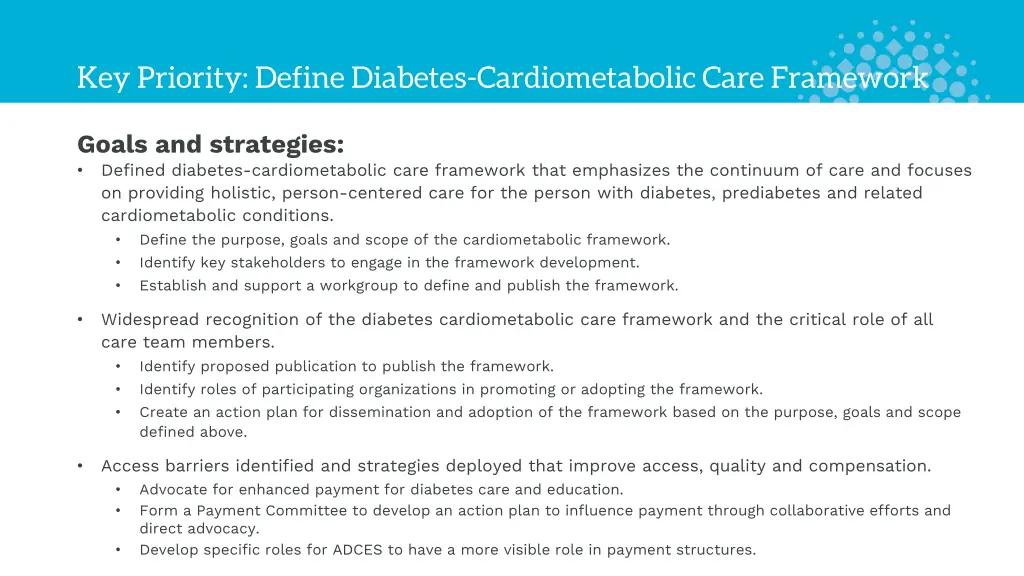 key priority define diabetes cardiometabolic care