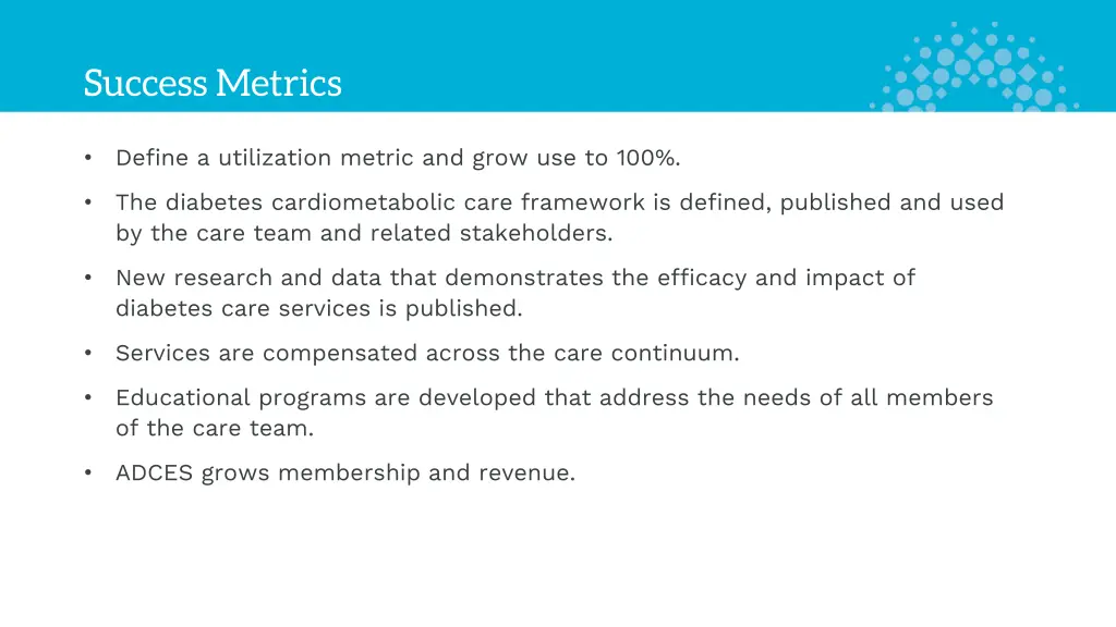 success metrics