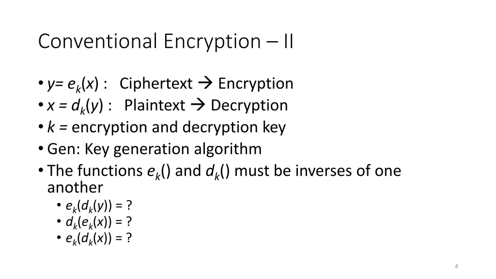 conventional encryption ii