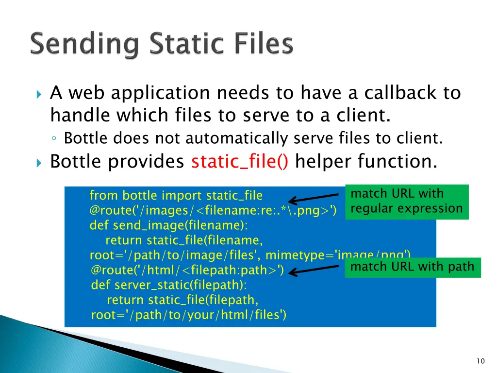 a web application needs to have a callback