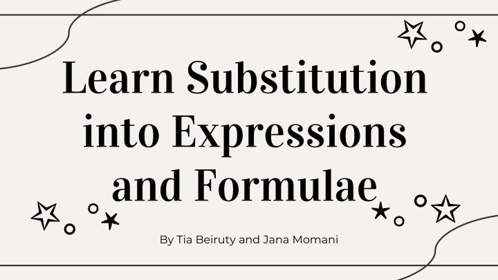 learn substitution into expressions and formulae