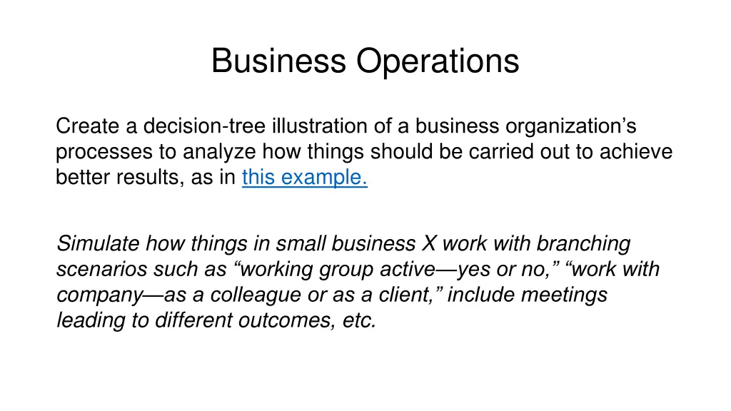 business operations