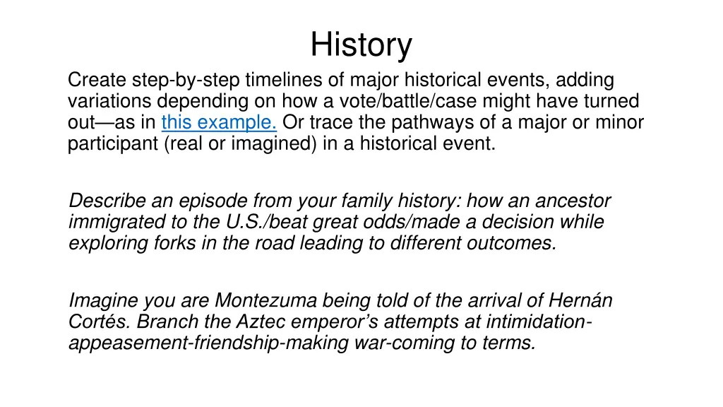 history