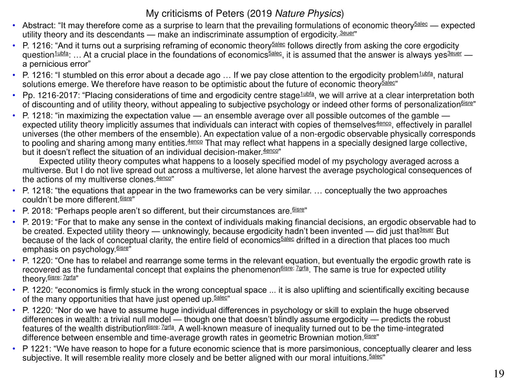 my criticisms of peters 2019 nature physics