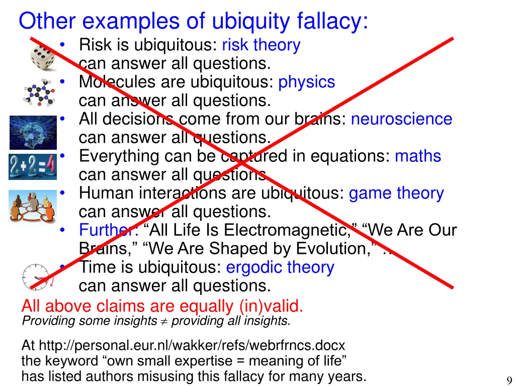 other examples of ubiquity fallacy