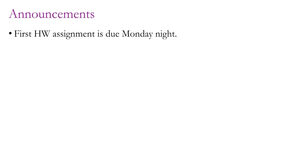 announcements