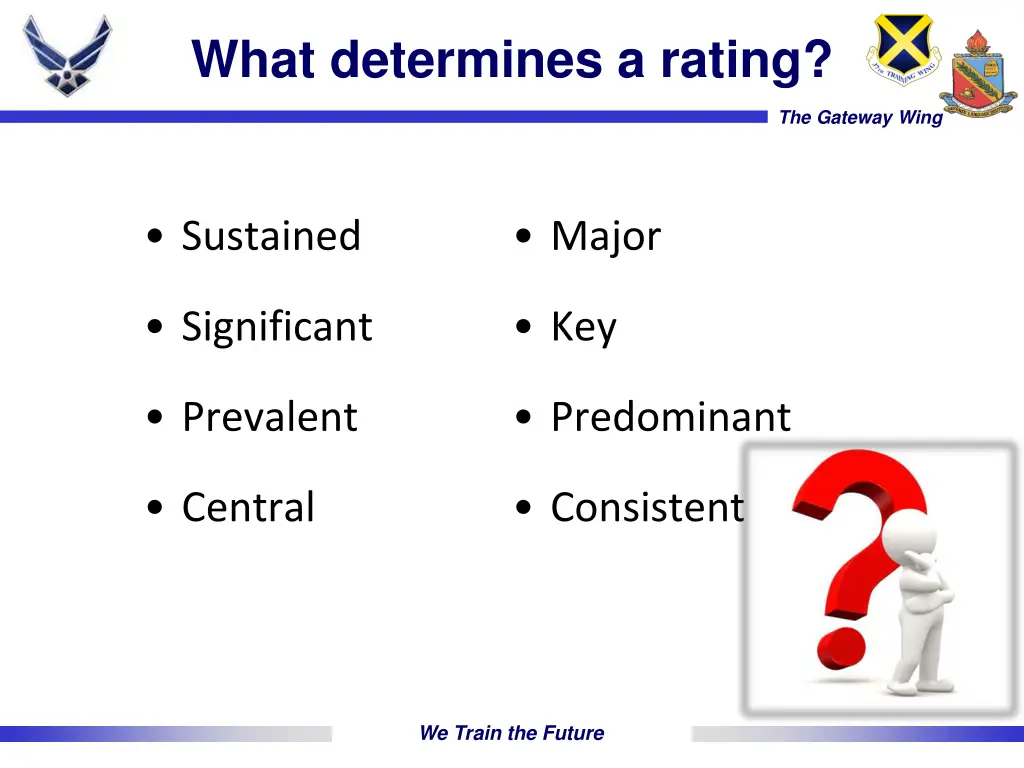 what determines a rating