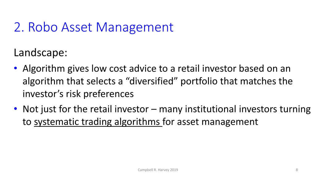 2 robo asset management