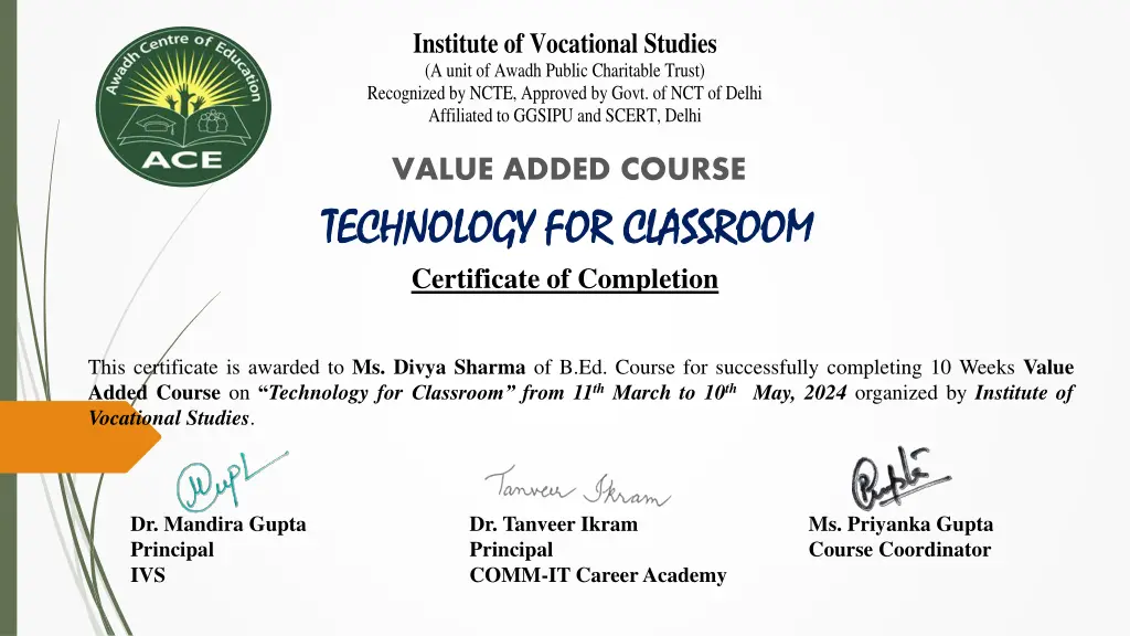 institute of vocational studies a unit of awadh 7