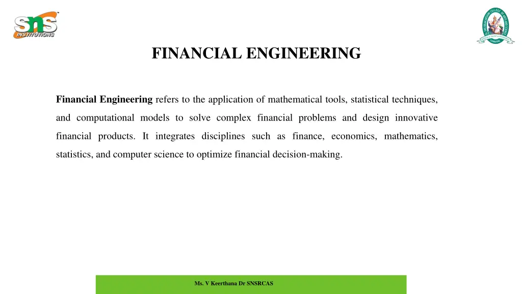 financial engineering
