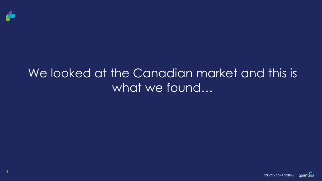 we looked at the canadian market and this is what