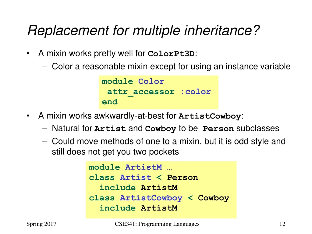 replacement for multiple inheritance