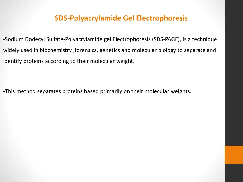 sds polyacrylamide gel electrophoresis