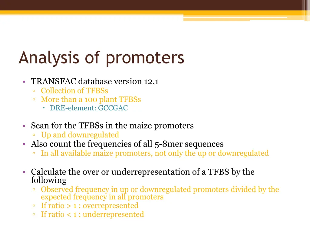analysis of promoters