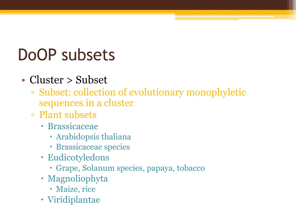 doop subsets