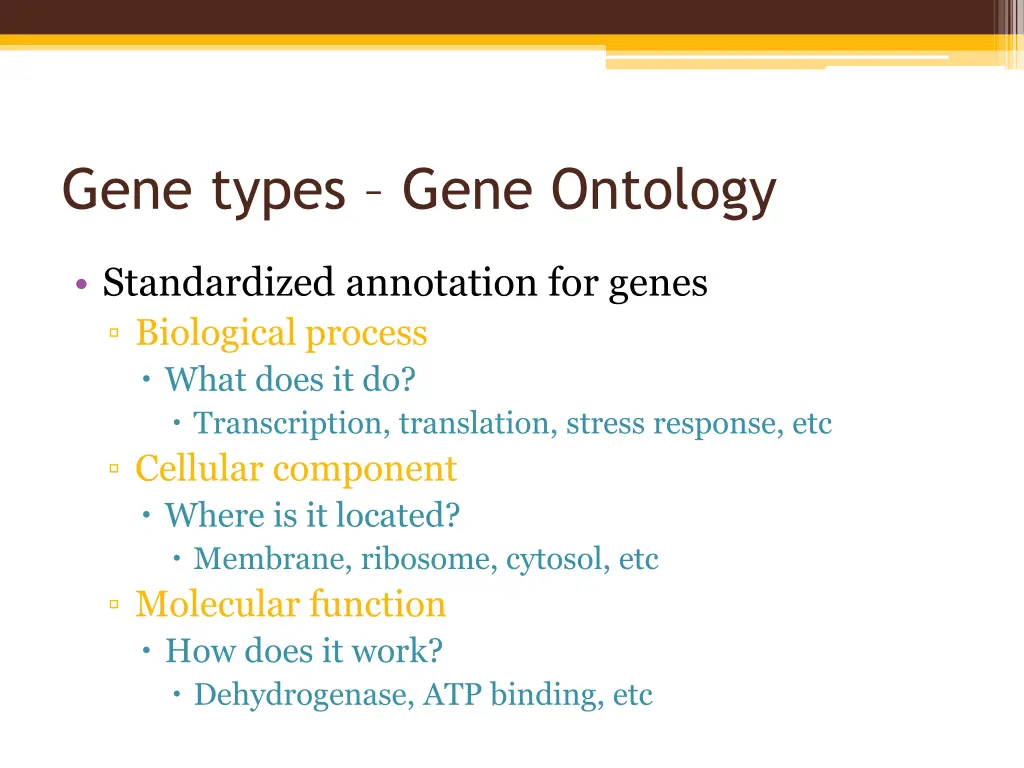 gene types gene ontology
