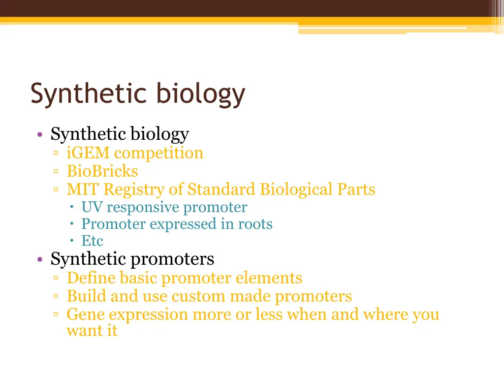 synthetic biology