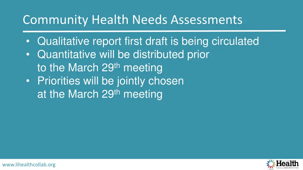 community health needs assessments