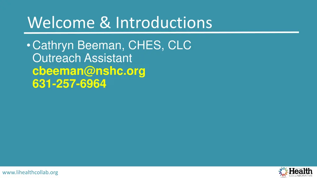 welcome introductions
