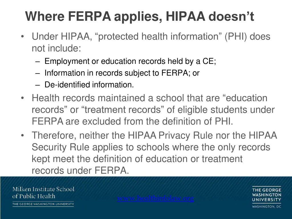 where ferpa applies hipaa doesn t