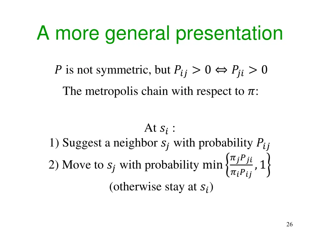 a more general presentation