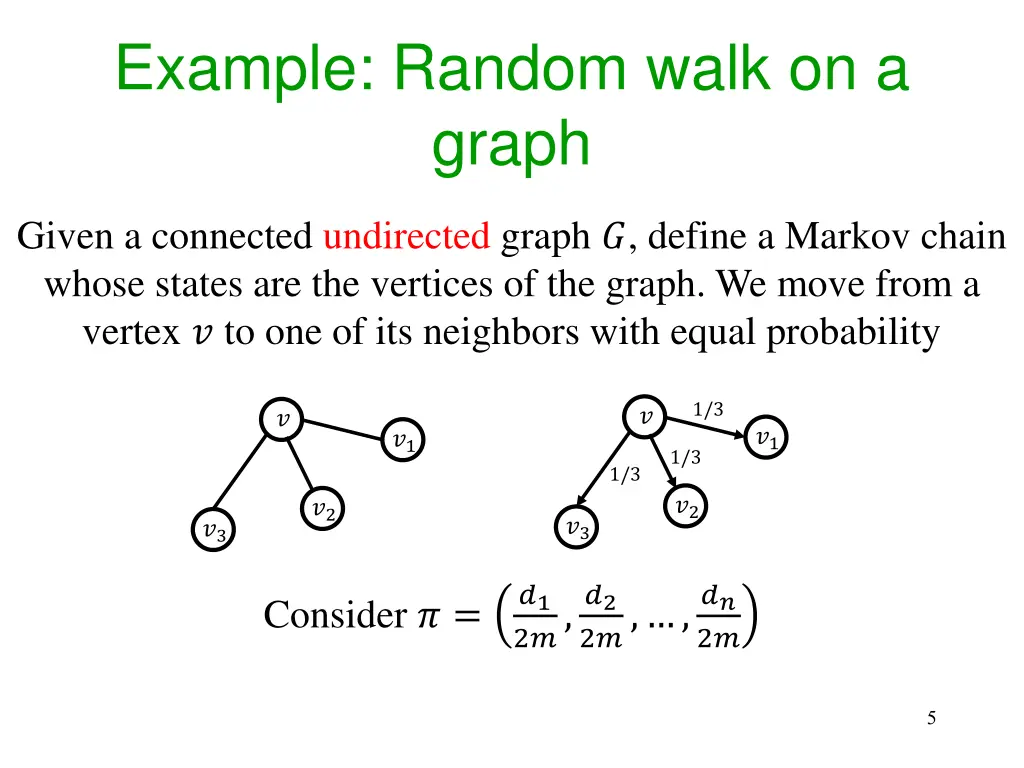 example random walk on a graph