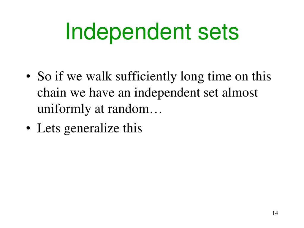 independent sets 1
