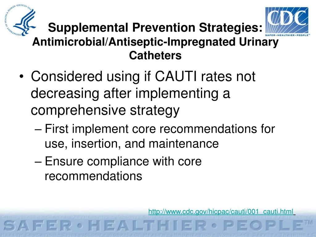 supplemental prevention strategies antimicrobial