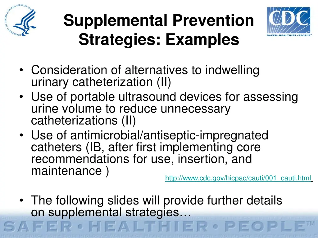 supplemental prevention strategies examples