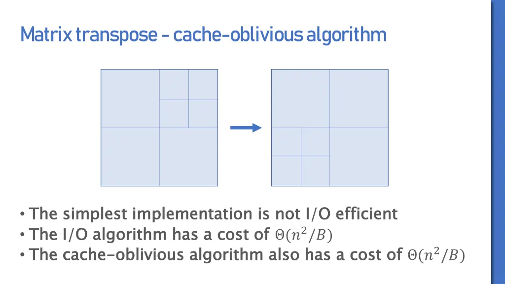 matrix transpose cache oblivious algorithm 5