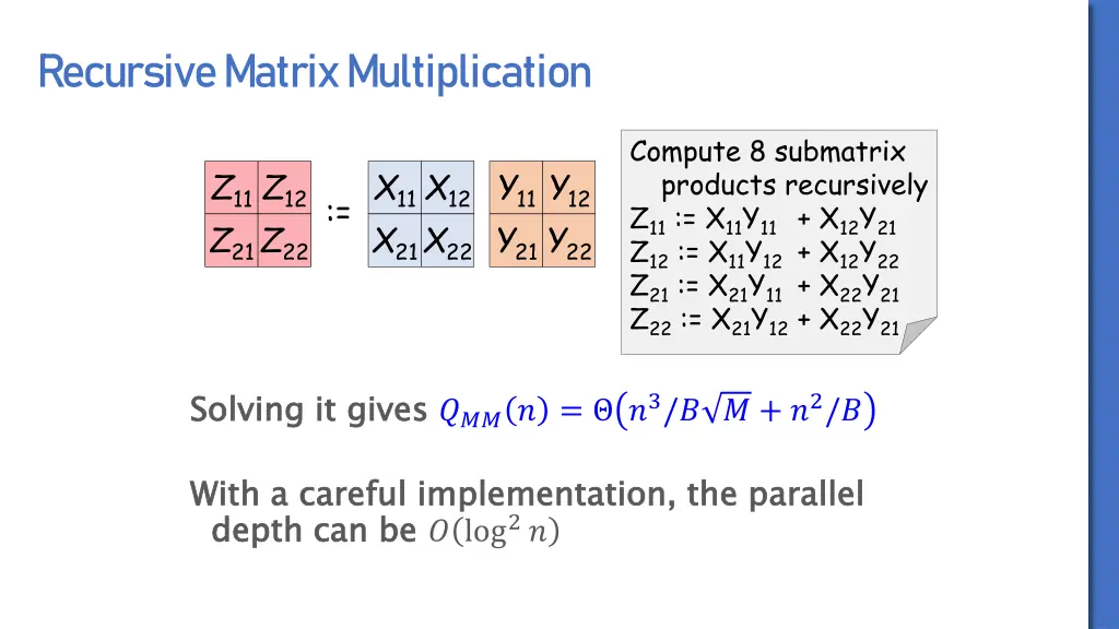 recursive matrix multiplication 2