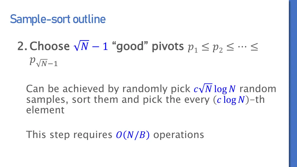 sample sort outline 4
